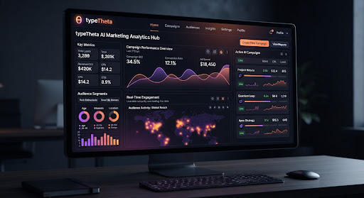 typeTheta ChatGPT campaign management dashboard illustration